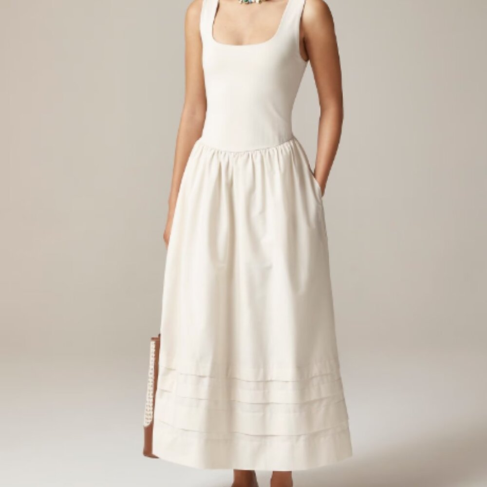 J. Crew Drop Waist Mixy Dress NWT Size Tall Large